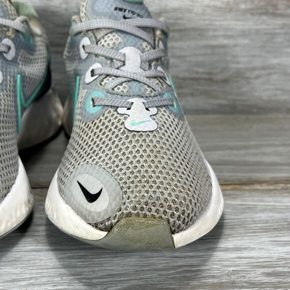 Nike Womens Renew Run Sky Gray Hyper Turquoise CK6360-007 Running Shoes Size 7.5 - Picture 3 of 13